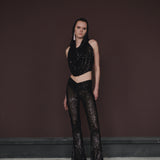 The Jacquelyn sequined transparent black suit