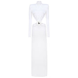 The Odette ivory maxi dress