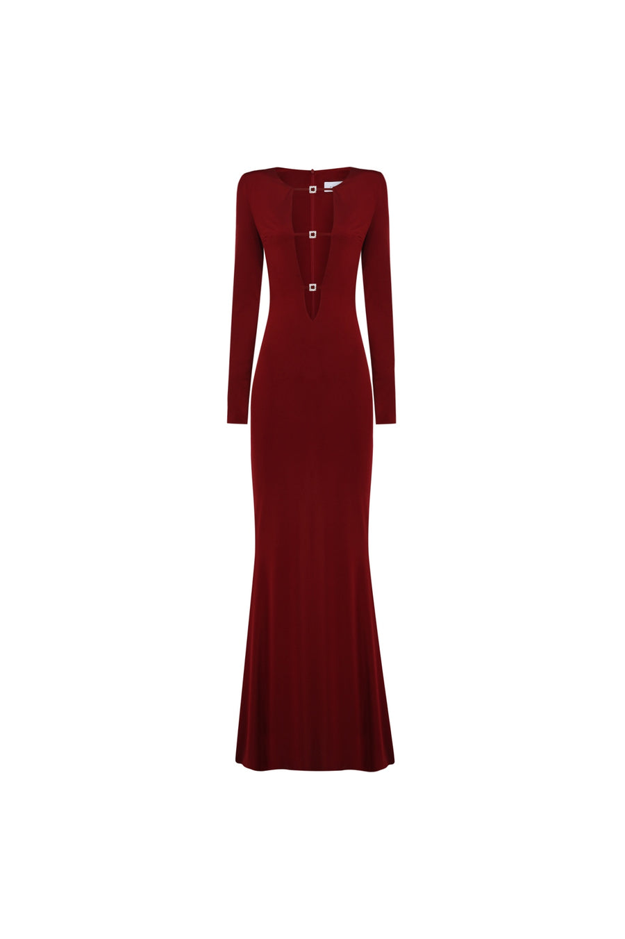 The Alba burgundy maxi dress
