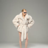 Ivory Melange Mini Faux Fur