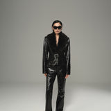 Jet Croco Leather Pants