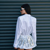 The Margot Cloud Sequined Mini Skirt