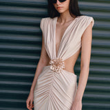 The Faye Bone Maxi Dress