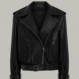 Black Rigby Leather Biker Jacket