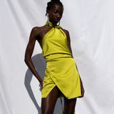 The Gale Pear Green Mini Dress