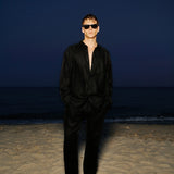 The Sam Black Linen Suit