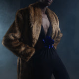 The Perrine tawny maxi faux fur