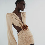 The Haze beige mini dress