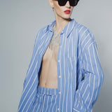 The Ilda blue striped suit