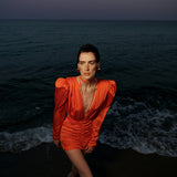 The Myla Fire Orange Mini Dress