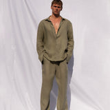 The Sam Green Linen Pant