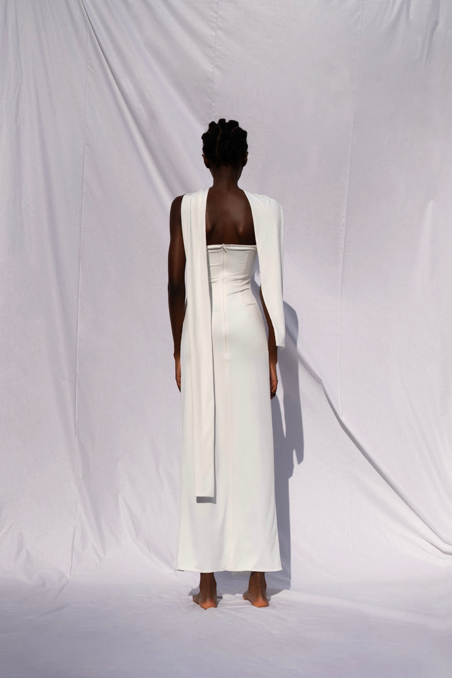 The Darlene White Midi Dress