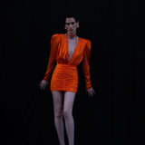 The Myla Fire Orange Mini Dress
