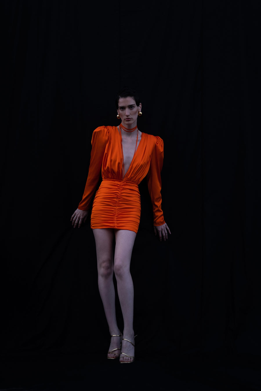 The Myla Fire Orange Mini Dress